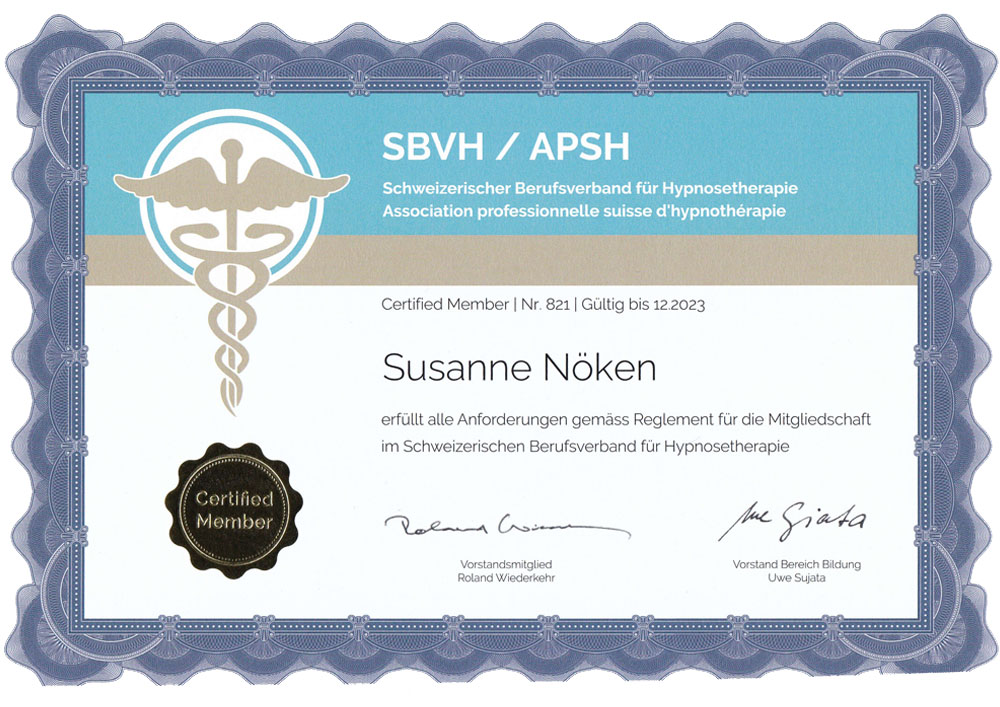 SBVH Zertifikat 2023 - Susanne Noeken
